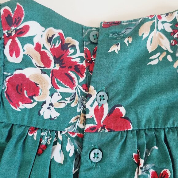 Carters Toddler Girls Floral Print Green Sleeveless A Line Dress 2T - Picture 3 of 9